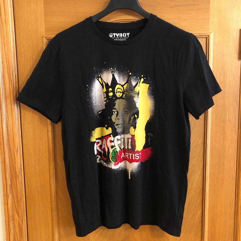 NWT Eleven Paris X TVBOY Graffiti Artist Black Graphic Tee T-Shirt Size XL